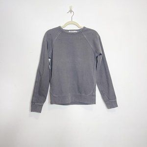 T by Alexander Wang Vintage Fleece Crew Sweatshirt In Faded Grey Size XSmall